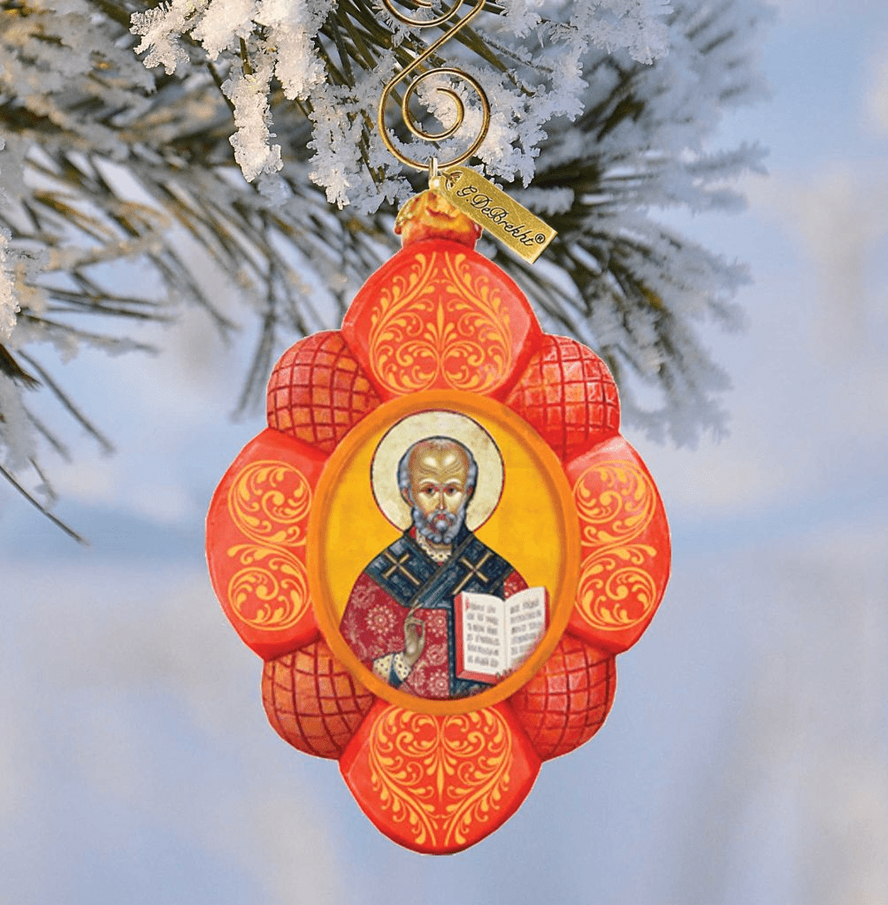 Saint Nick Sculpted Hand - Painted Christmas Ornament by G. DeBrekht - Nativity Holiday Decor - 610833 - PhishStones Products