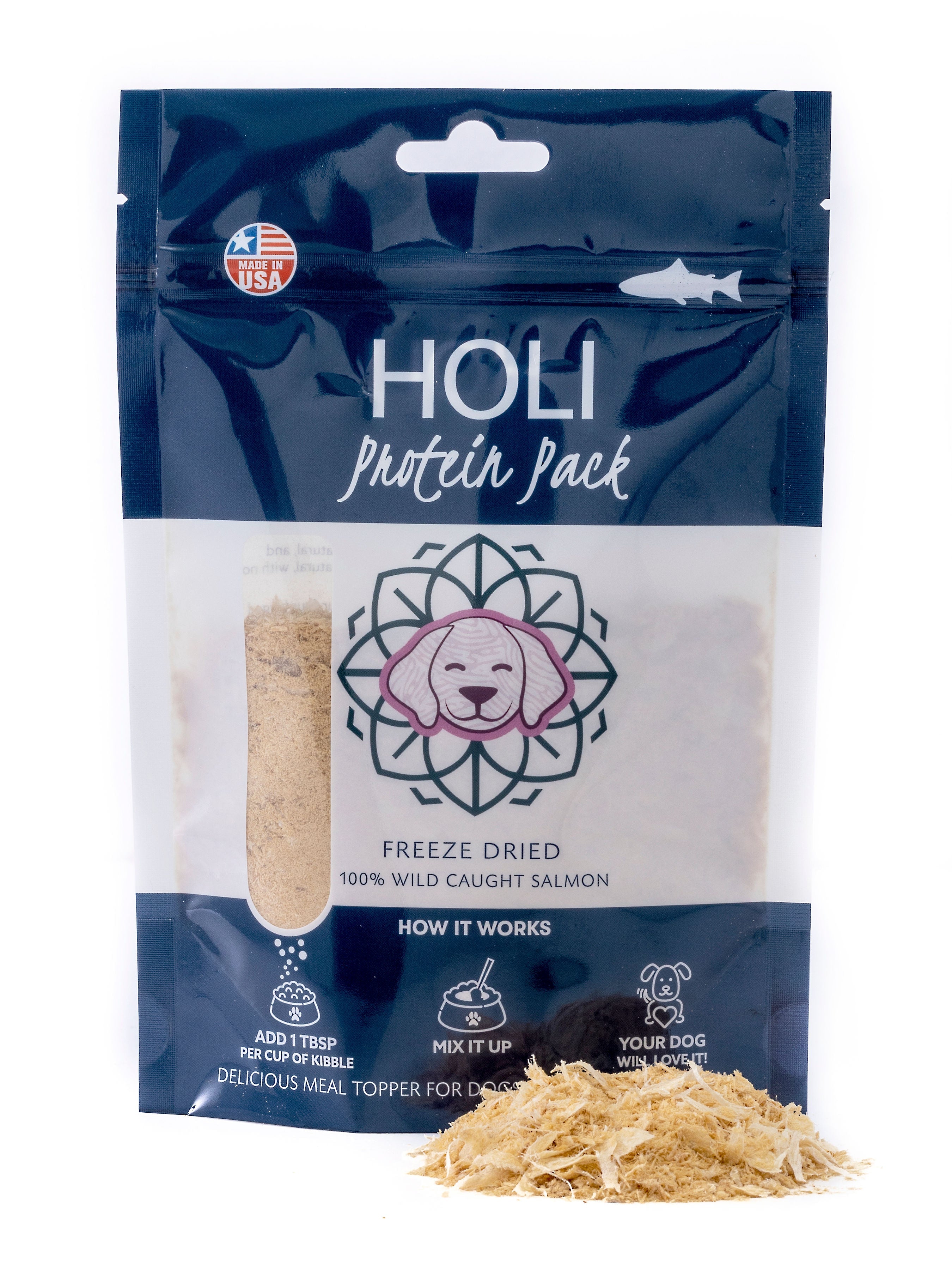 Wild Caught Salmon Dog Food Topper - Freeze Dried - Single Ingredient