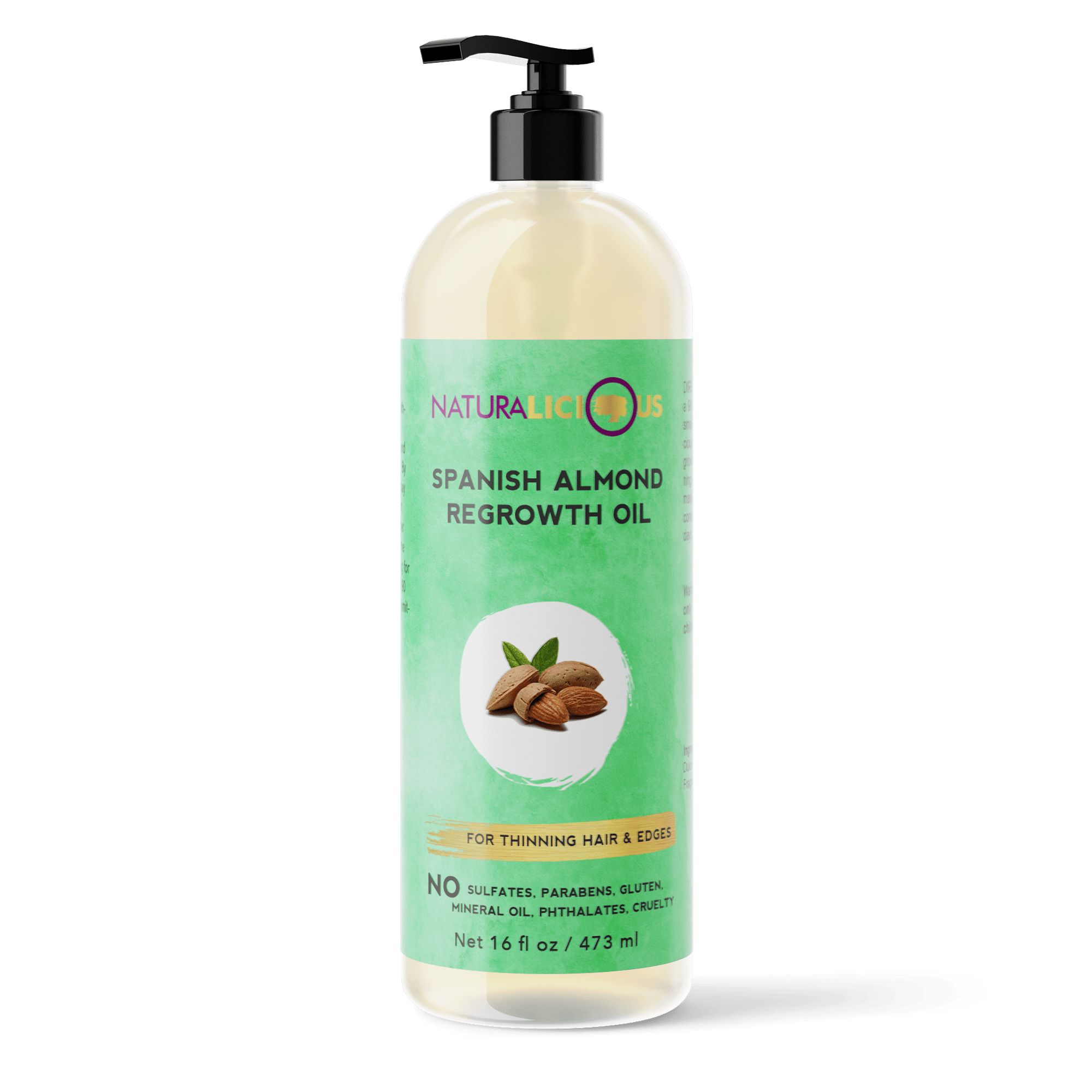 Salon Size - Spanish Almond Regrowth Oil, 16oz - PhishStones Products