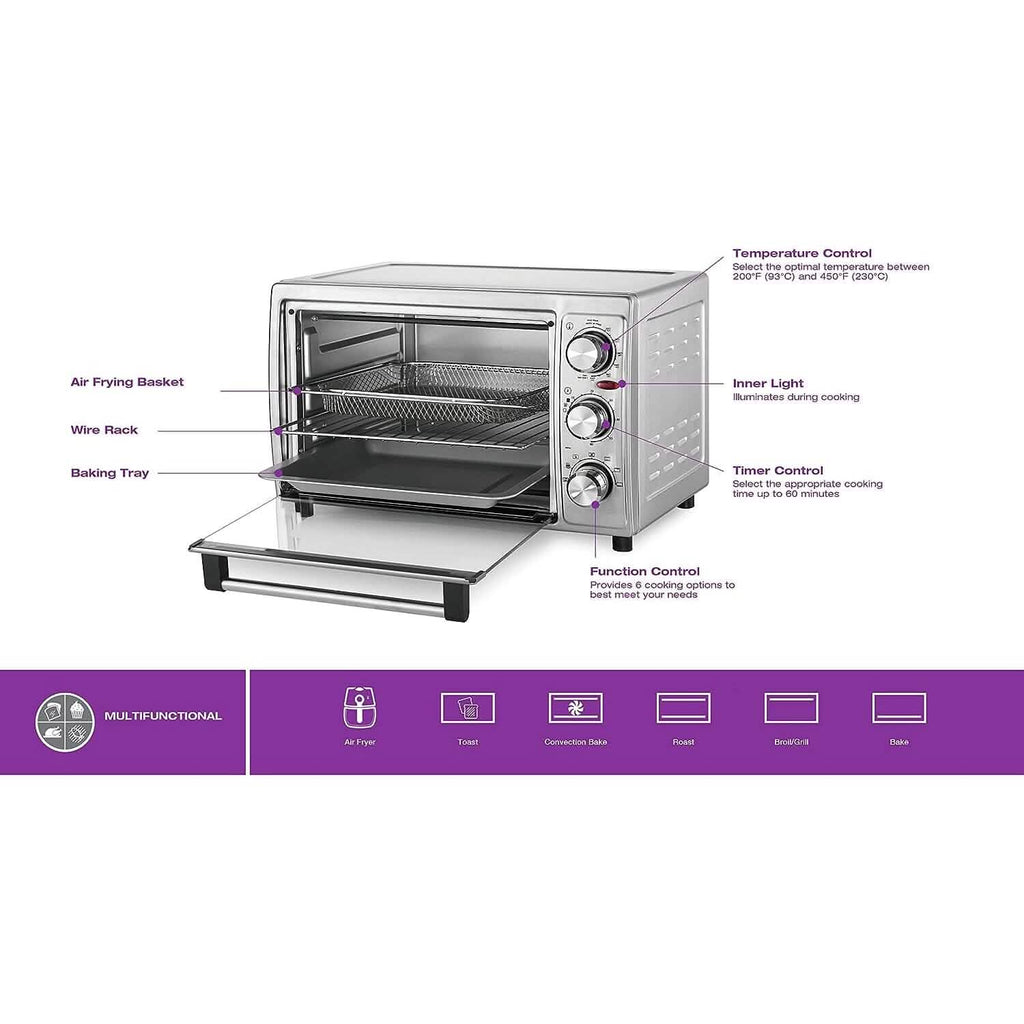 Salton Stainless Steel Air Fryer Toaster Oven - PhishStones Products