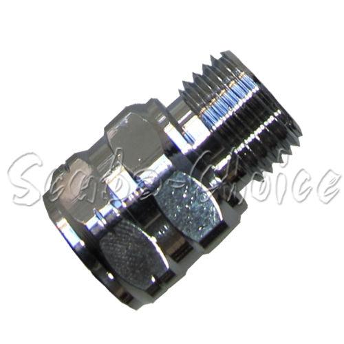 Scuba Choice Thread Adaptor M 9/16 to F 3/8-24 9/16-18 UNF-2A | 3/8-24 UNF-2B