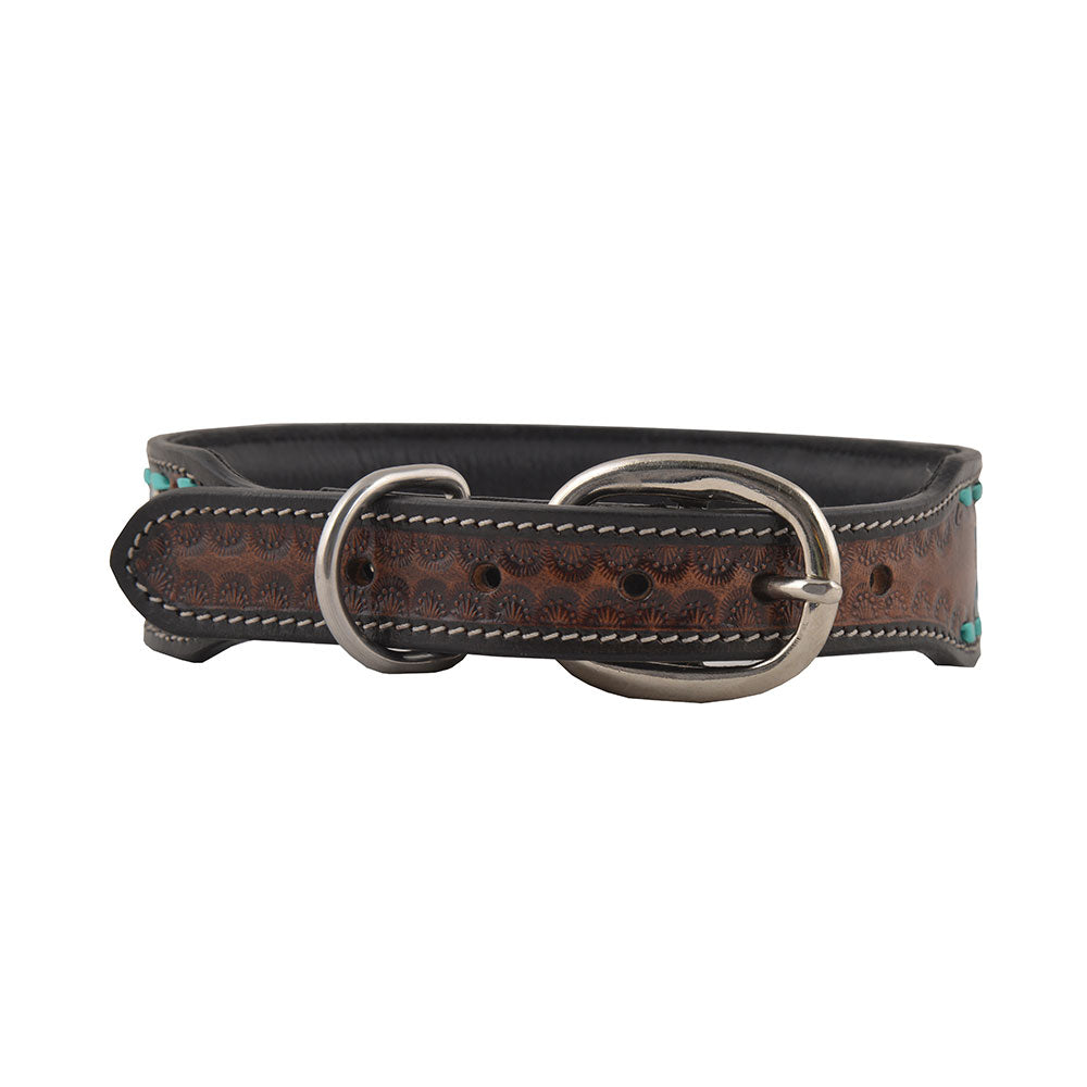 Scenic Hand - Tooled Leather Dog Collar - PhishStones Products