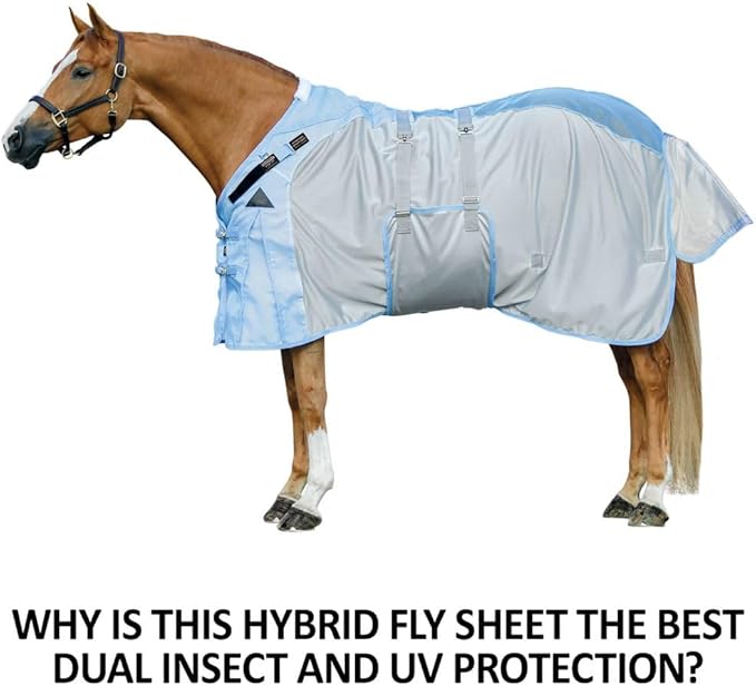 Schneiders Adjusta - Fit Mosquito Mesh Hybrid II Horse Fly Sheets | Ultimate Insect & UV Protection for Equine Comfort - PhishStones Products