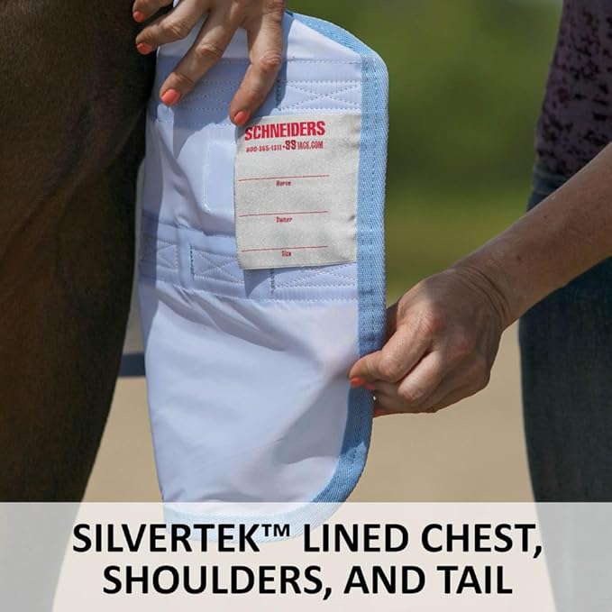 Schneiders Adjusta - Fit Mosquito Mesh Hybrid II Horse Fly Sheets | Ultimate Insect & UV Protection for Equine Comfort - PhishStones Products