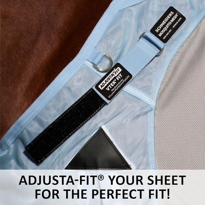 Schneiders Adjusta - Fit Mosquito Mesh Hybrid II Horse Fly Sheets | Ultimate Insect & UV Protection for Equine Comfort - PhishStones Products