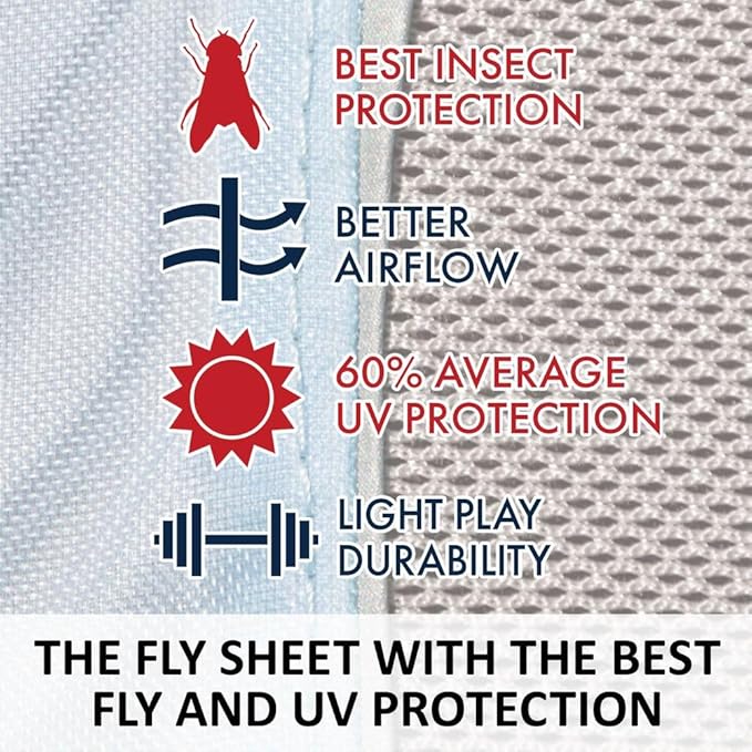 Schneiders Adjusta - Fit Mosquito Mesh Hybrid II Horse Fly Sheets | Ultimate Insect & UV Protection for Equine Comfort - PhishStones Products