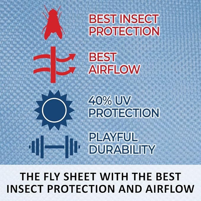 Schneiders Mosquito Mesh II Adjusta - Fit Horse Fly Sheets | Insect & UV Protection for Horses | Durable 350D Mesh | Reflective Safety Stripes - PhishStones Products