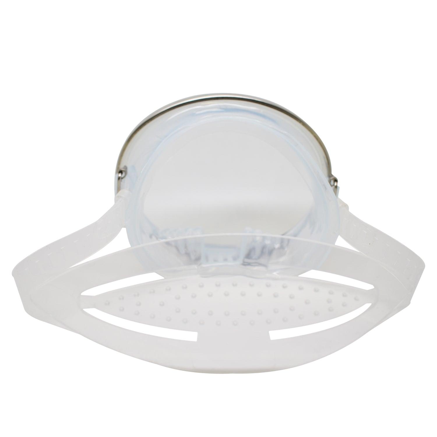 Spearfishing Free Dive Stainless Steel Oval Shape Classic Silicone Mask, Clear