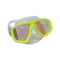 Palantic M36 Solid Neon Yellow/Clear UV Coated RX Nearsighted Lenses Dive/Snorkeling Mask