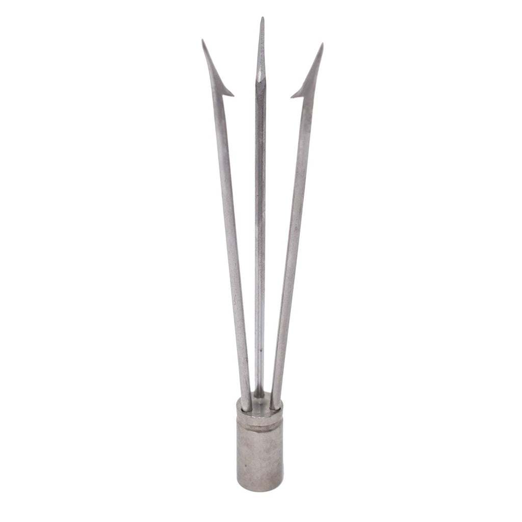 SPEARFISHING 6" POLE SPEAR TIP 3 PRONG HEAD PARALYZER W/ BARBS 6mm thread