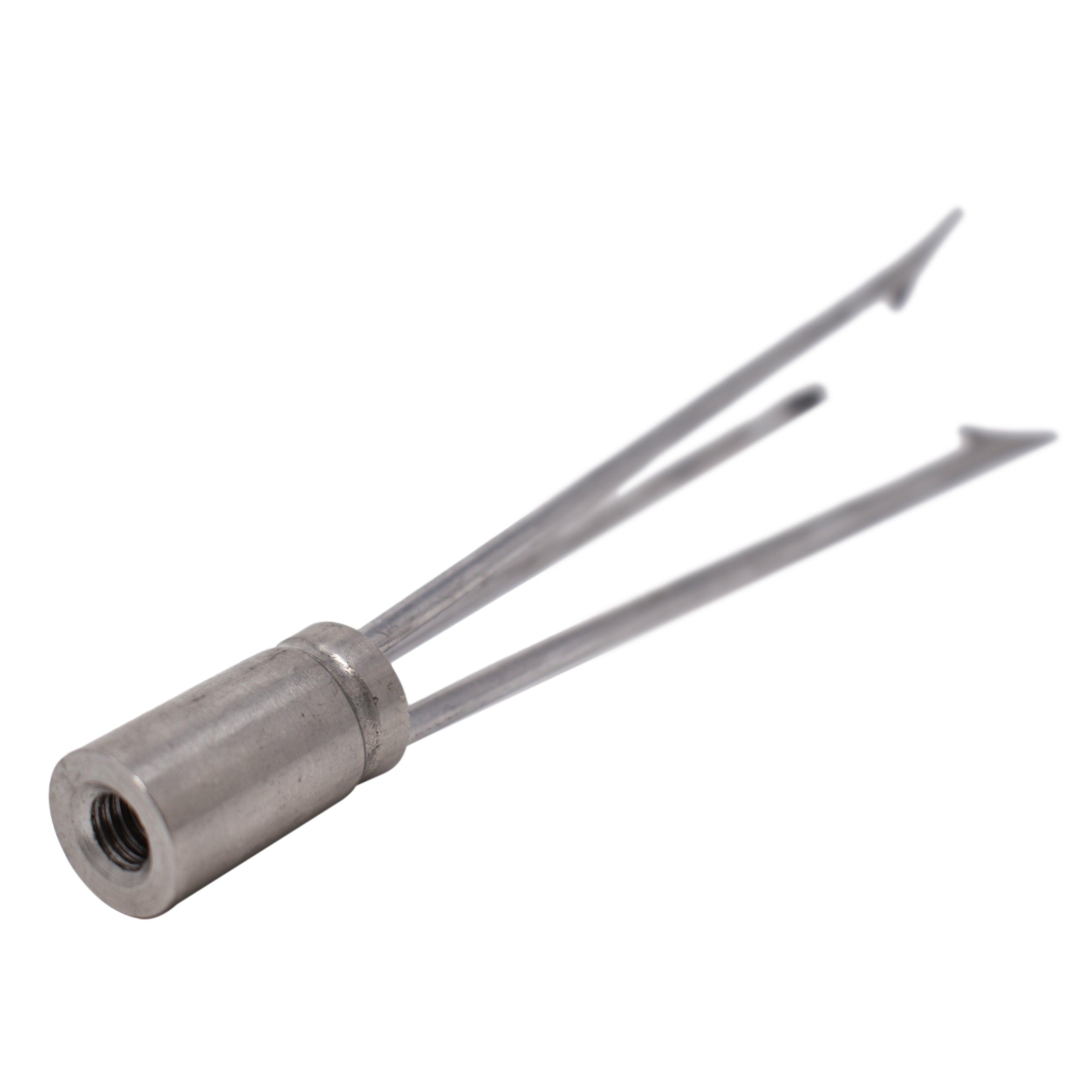 SPEARFISHING 6" POLE SPEAR TIP 3 PRONG HEAD PARALYZER W/ BARBS 6mm thread