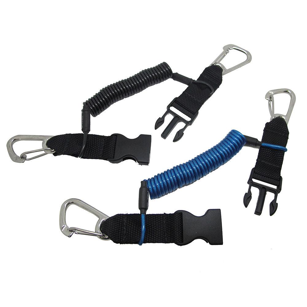 Scuba Diving Deluxe Snappy Camera Lanyard with Heavy Duty Clips, 1.8m Coil