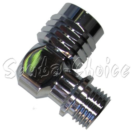 Scuba 90 Degree Swivel Adaptor 9/16-18 UNF-2B | 9/16-18 UNF-2A LP Hose Regulator