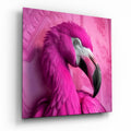 Hot Pink Magenta Flamingo Glass Wall Art