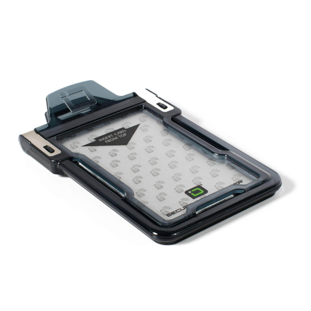 Secure Badge Holder Classic Vertical 1 ID Card Holder, and Lanyard Bundle - PhishStones Products
