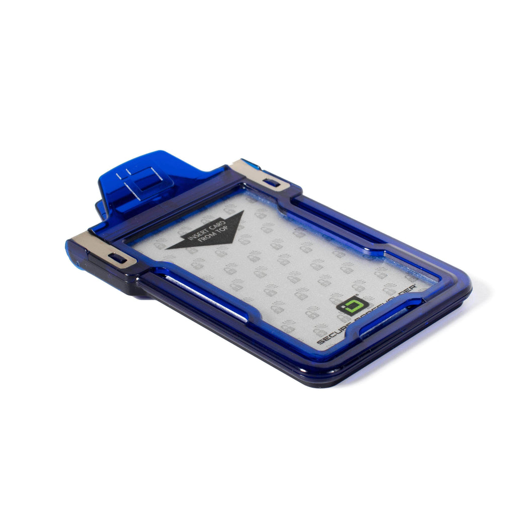 Secure Badge Holder Classic Vertical 1 ID Card Holder, and Lanyard Bundle - PhishStones Products