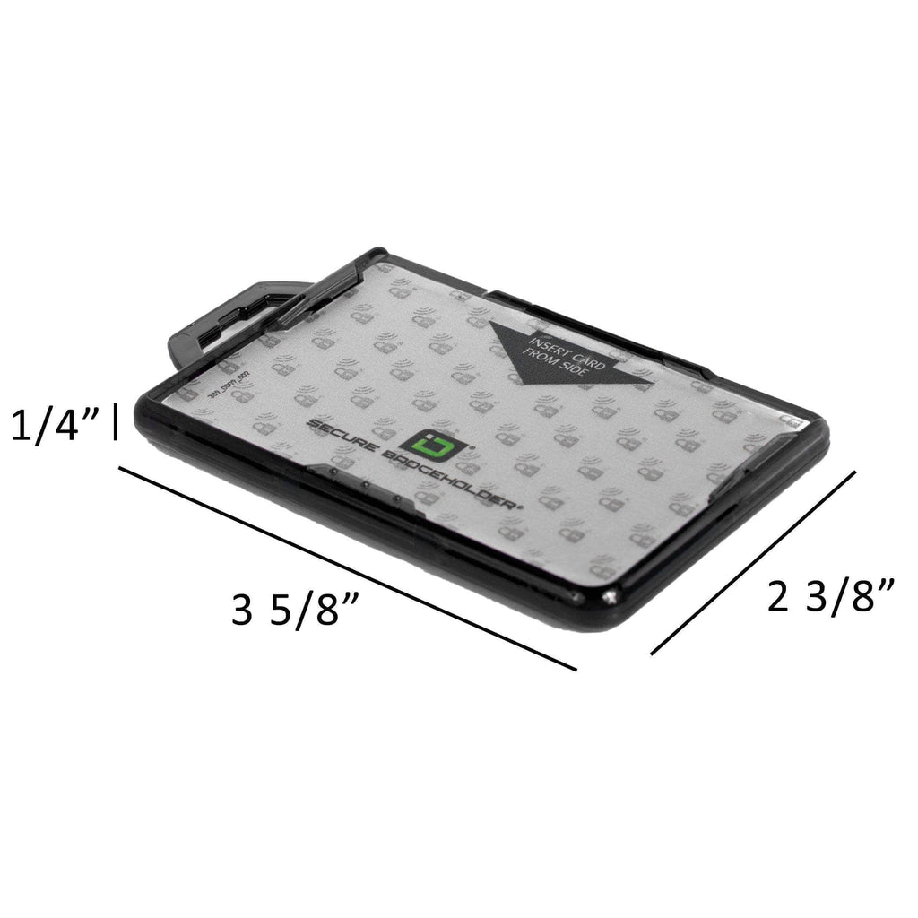 Secure Badge Holder Duolite ® Vertical 2 ID Card Holder, and Lanyard Bundle - PhishStones Products