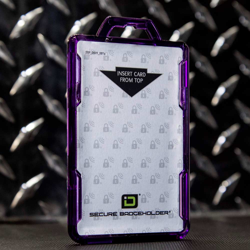 Secure Badge Holder Duolite ® Vertical 2 ID Card Holder, Retractable Reel, and Lanyard Bundle - PhishStones Products