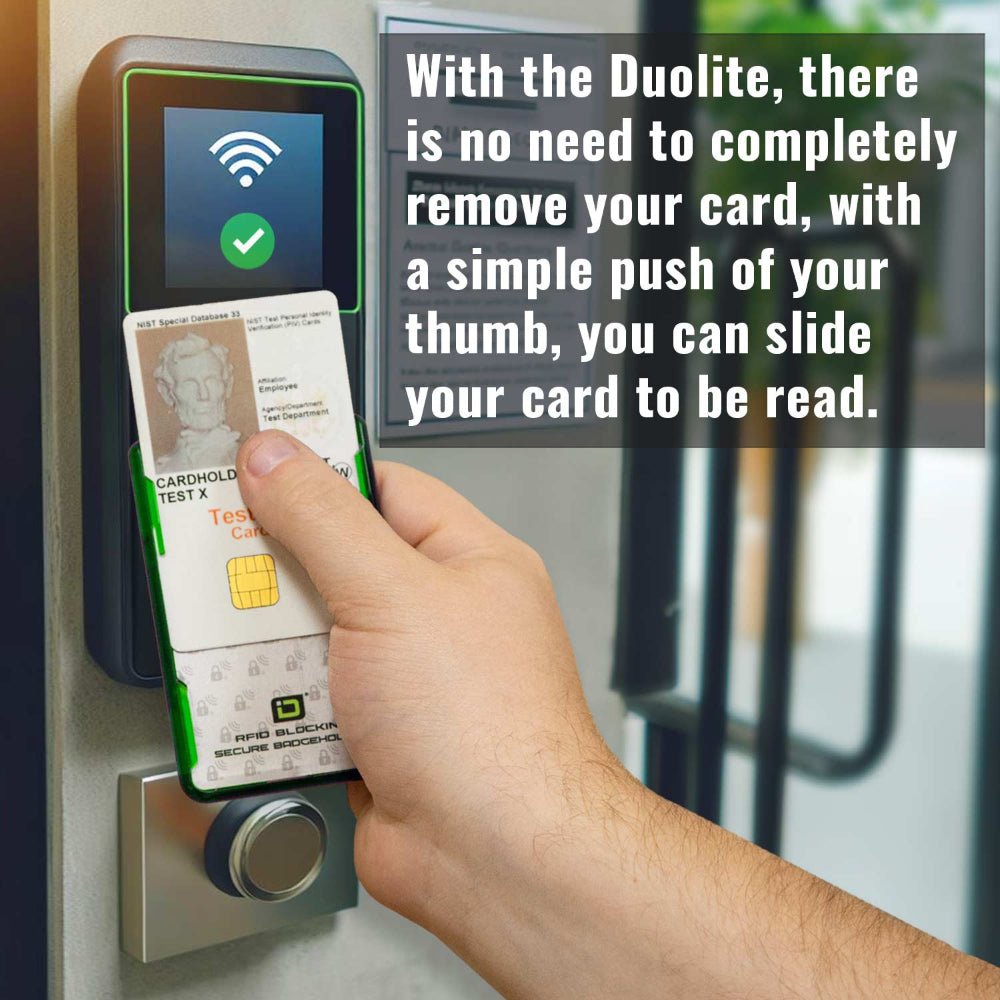 Secure Badge Holder Duolite ® Vertical 2 ID Card Holder, Retractable Reel, and Lanyard Bundle - PhishStones Products