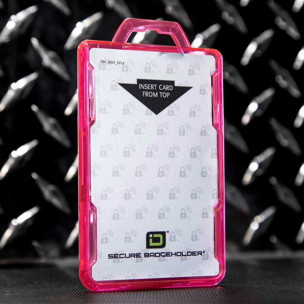 Secure Badge Holder Duolite ® Vertical 2 ID Card Holder, Retractable Reel, and Lanyard Bundle - PhishStones Products