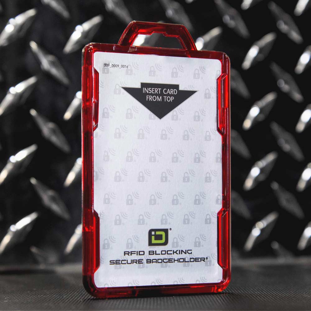 Secure Badge Holder Duolite ® Vertical 2 ID Card Holder, Retractable Reel, and Lanyard Bundle - PhishStones Products