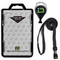Secure Badge Holder Duolite ® Vertical 2 ID Card Holder, Retractable Reel, and Lanyard Bundle - PhishStones Products