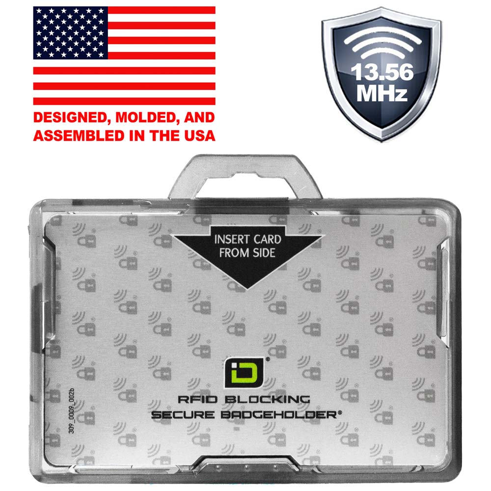 Secure Badge Holder Lite ™ Landscape 1 ID Card Holder - PhishStones Products