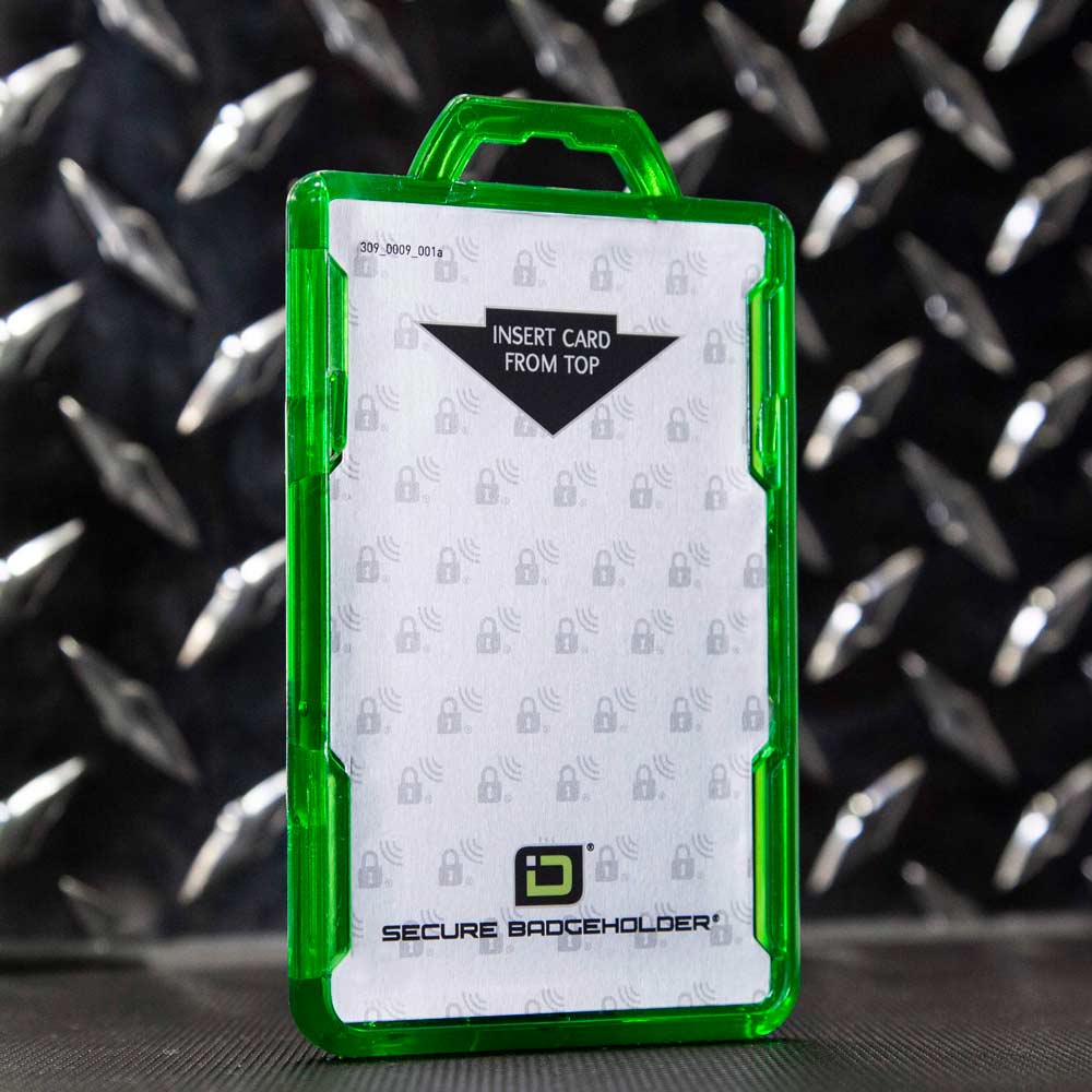 Secure Badge Holder Lite ™ Vertical 1 ID Card Holder - PhishStones Products