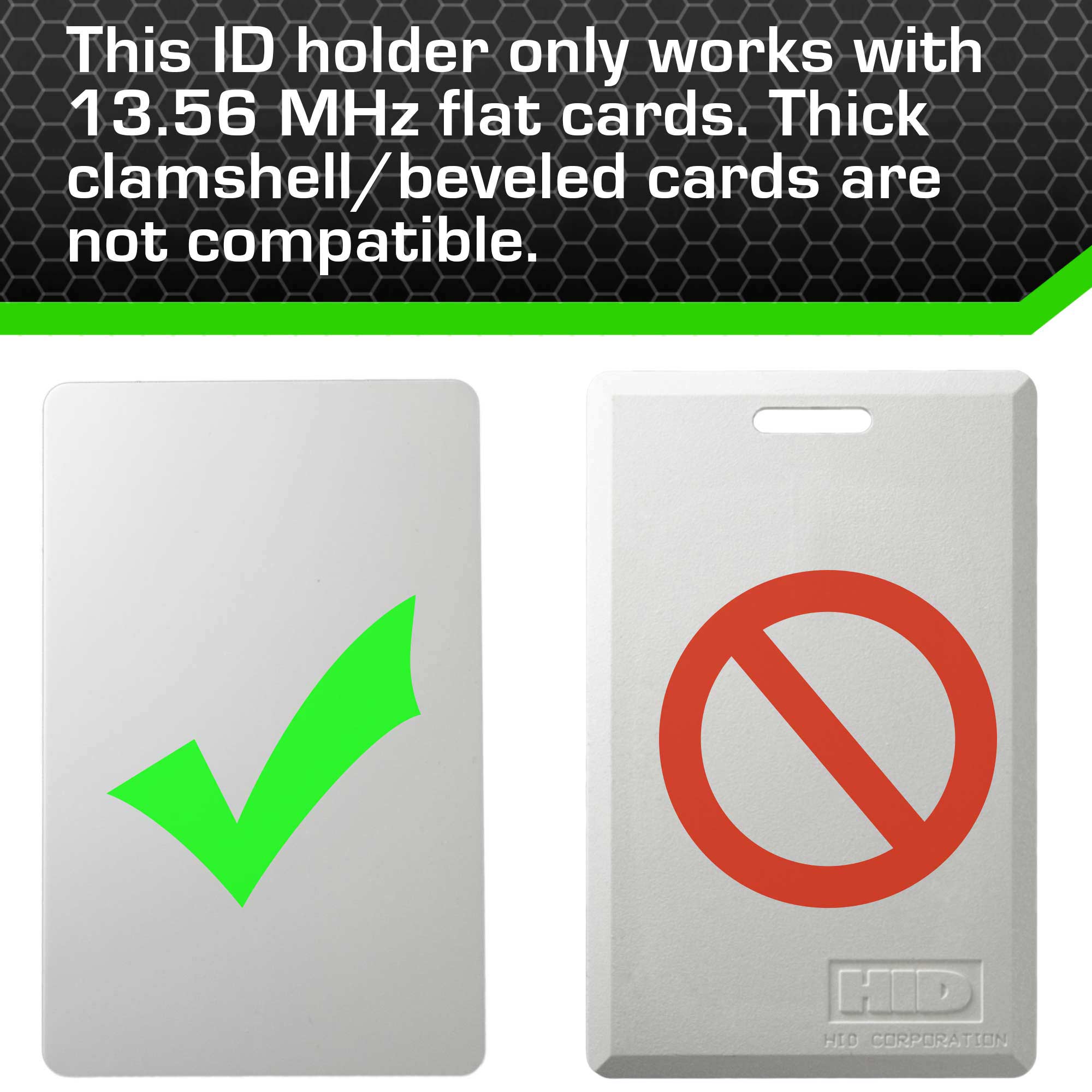 Secure Badge Holder Lite ™ Vertical 1 ID Card Holder - PhishStones Products