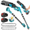 Seesii 2 in 1 Cordless 6" 8'' Pole Saw Mini Chainsaw Power Electric Polesaw Chain Saw with Extension Pole for Tree Trimming - PhishStones Products