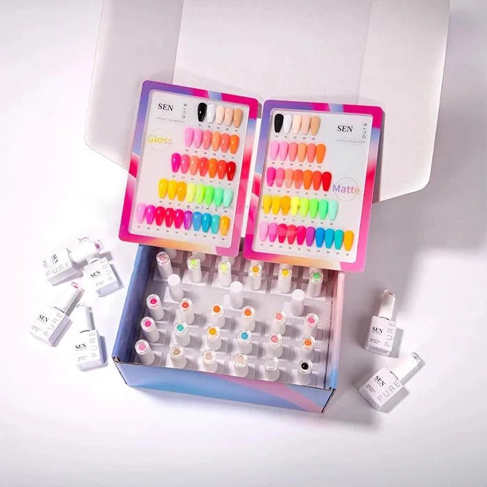 SEN PURE Summer Neon 36 Gel Collection (Free Top - Base - Matte) - PhishStones Products