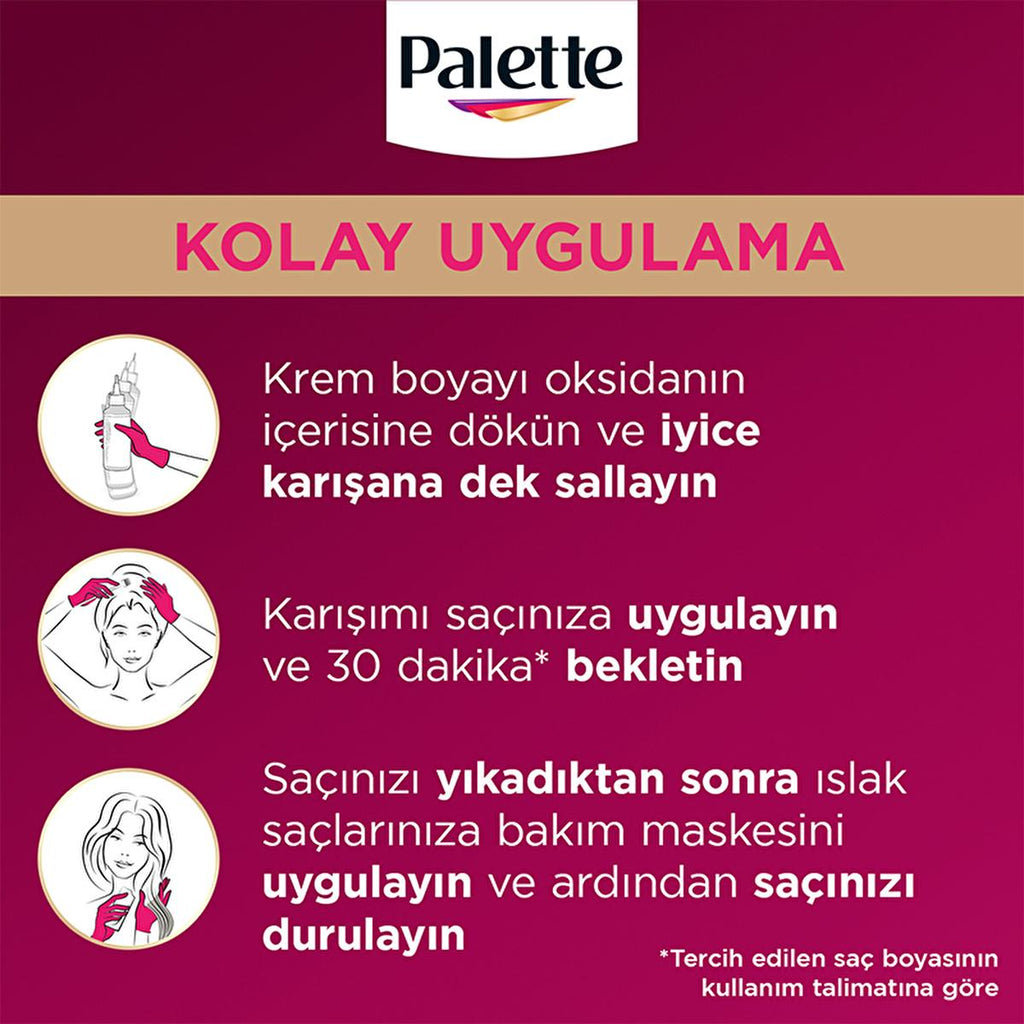 Palette Deluxe Yakut Kızılı Hair Dye - Long-Lasting Rich Ruby Red Hair Color