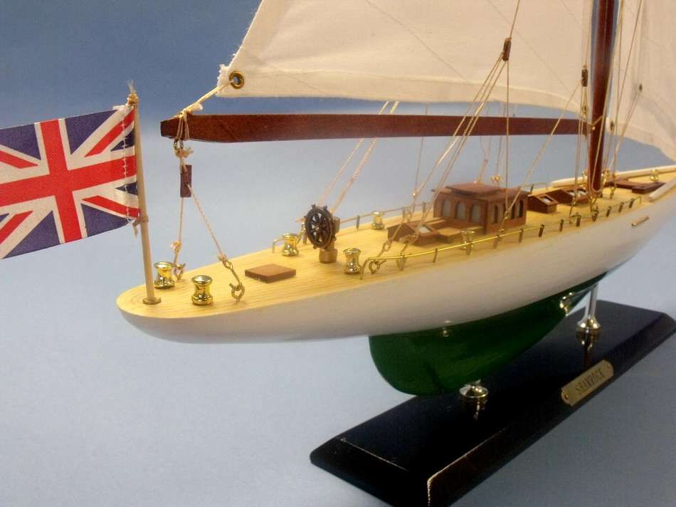 Wooden Shamrock Limited Model Sailboat 27""