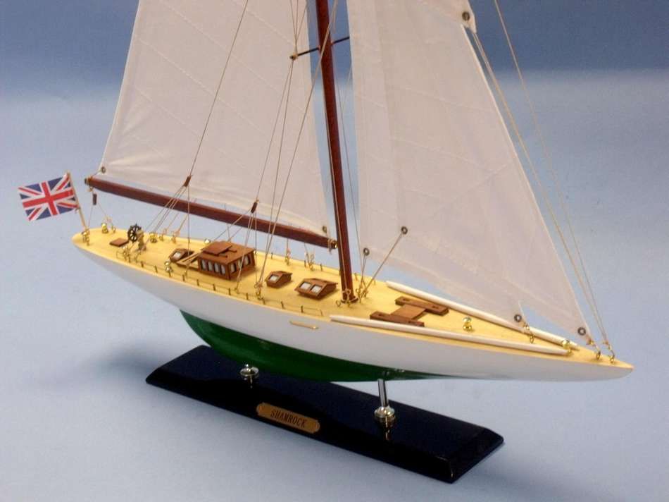 Wooden Shamrock Limited Model Sailboat 27""