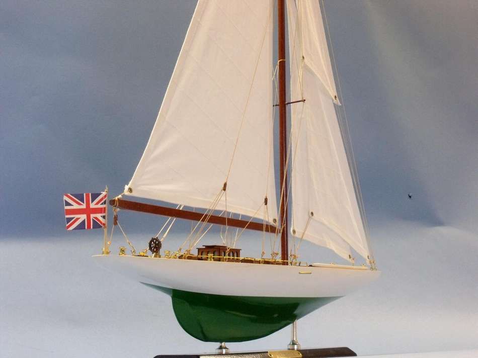 Wooden Shamrock Limited Model Sailboat 27""