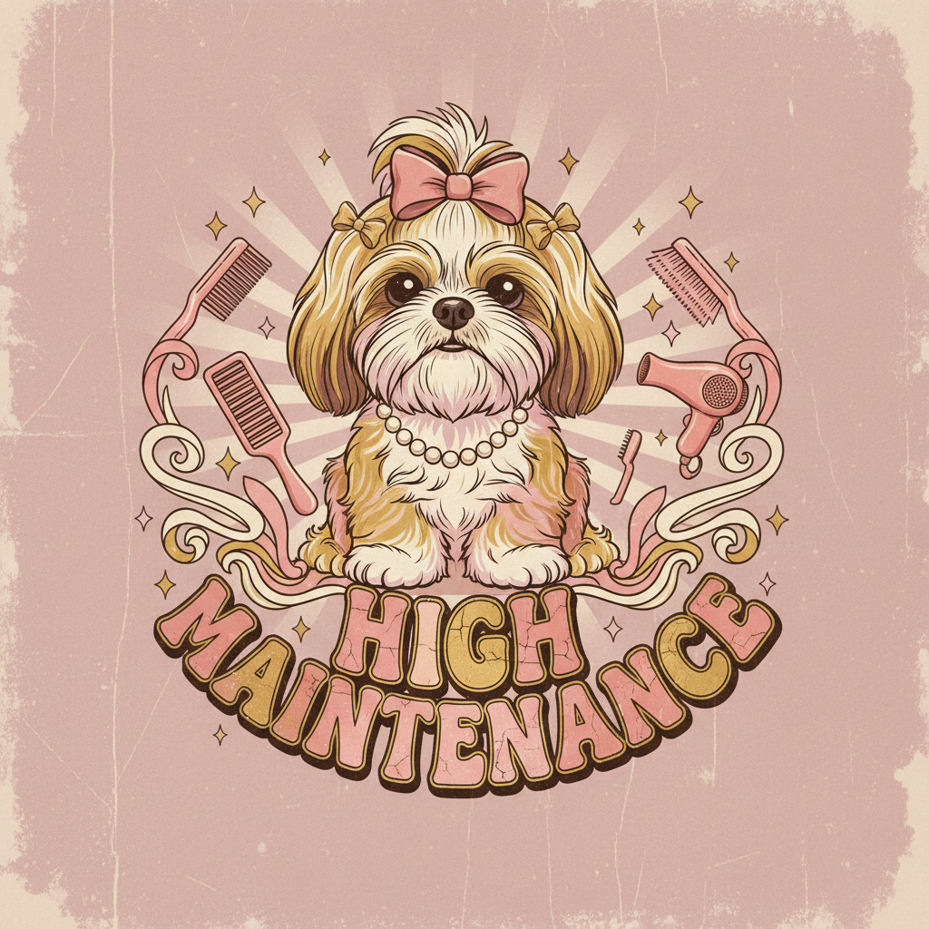 High Maintenance Shih Tzu T-Shirt — Cute Dog Graphic Tee