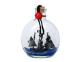 Caribbean Pirate Model Ship in a Glass Bottle 4""