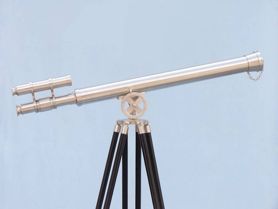 Floor Standing Brushed Nickel Griffith Astro Telescope 65""