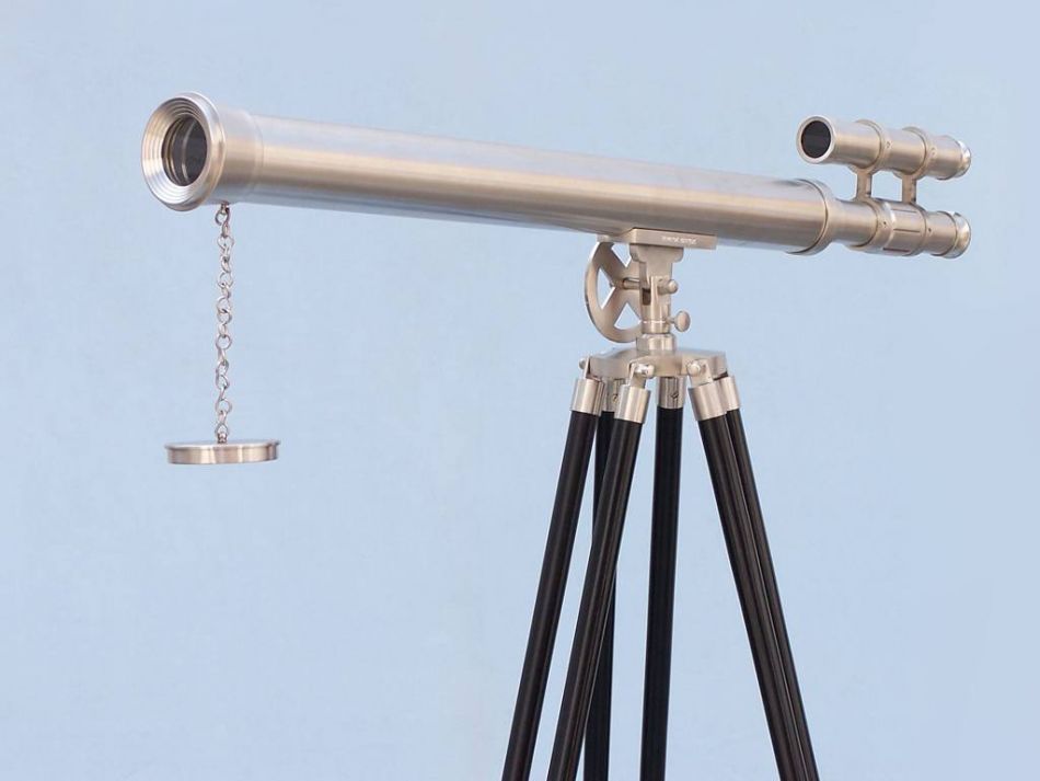 Floor Standing Brushed Nickel Griffith Astro Telescope 65""