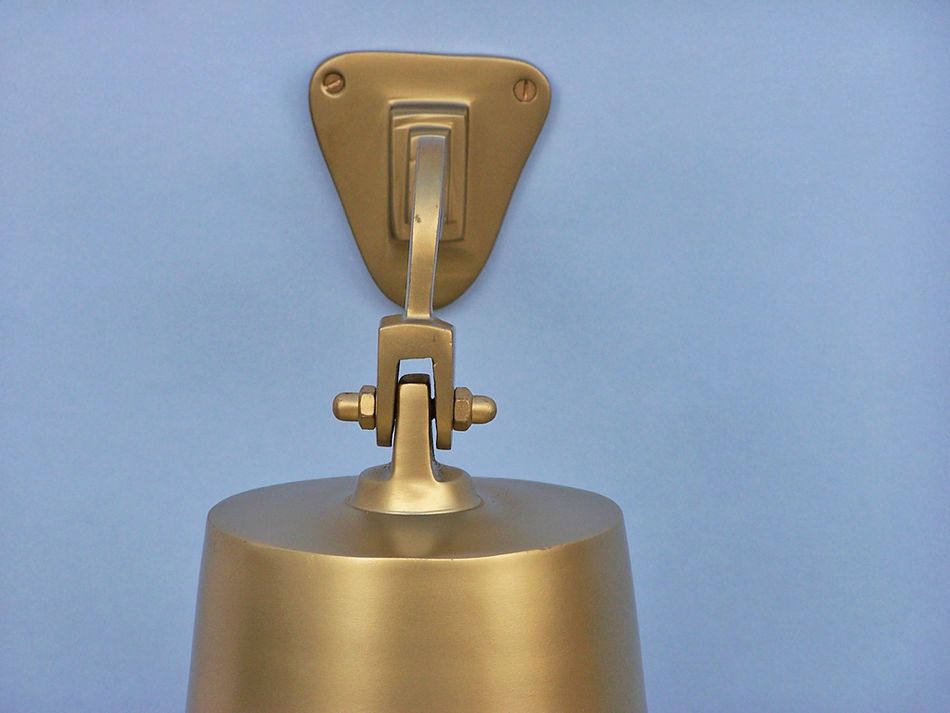 Antique Brass Hanging Ship's Bell 18""