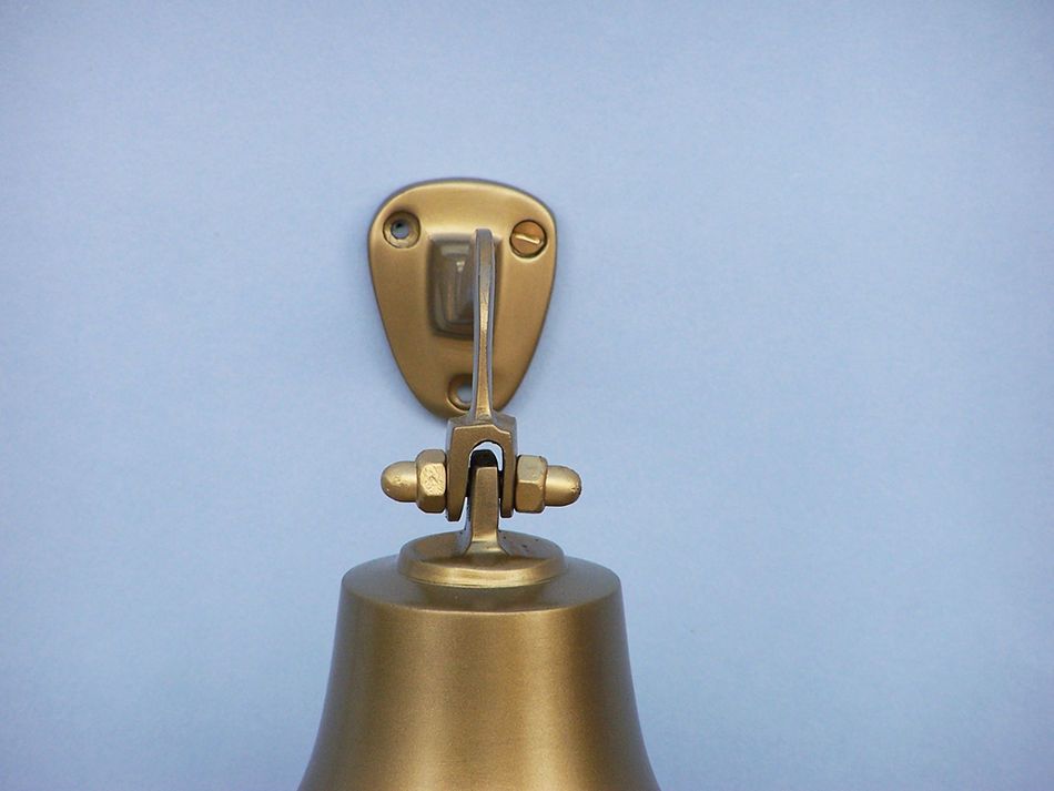 Antique Brass Hanging Ship's Bell 6""