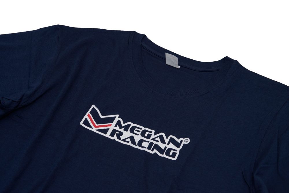 Megan Racing Logo T Shirt - 100% Cotton Blue MR-CL-BS-BL