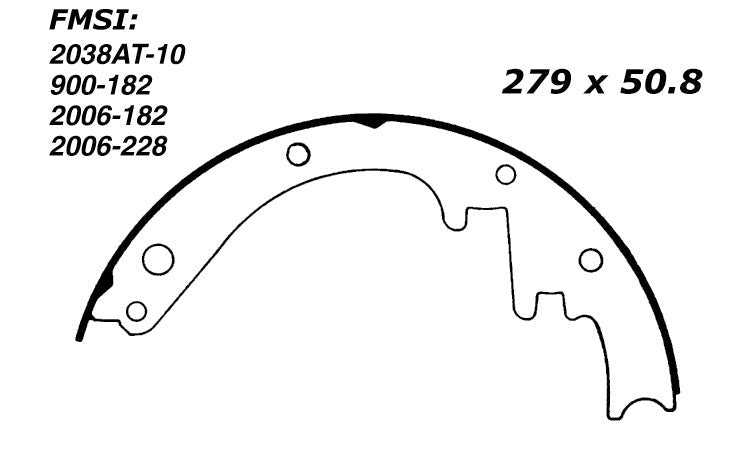 Porterfield Brake Shoes for 1953 CHEVROLET CORVETTE