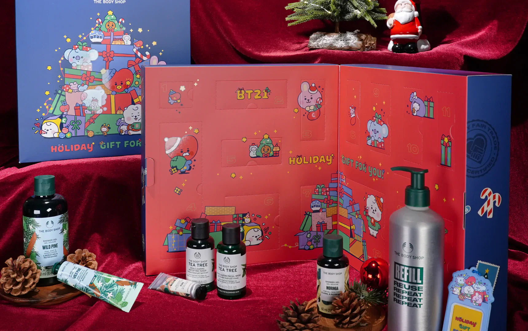 BTS x BT21 The Body Shop - 2023 Holiday Advent Calendar