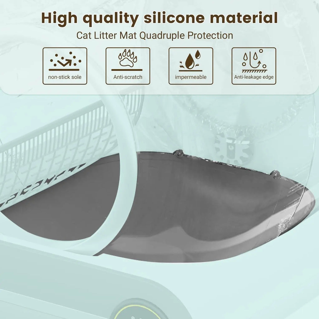 Silicone Mat for Automatic Self - Cleaning Cat Litter Box - Non - Slip Litter Tray Pad - PhishStones Products