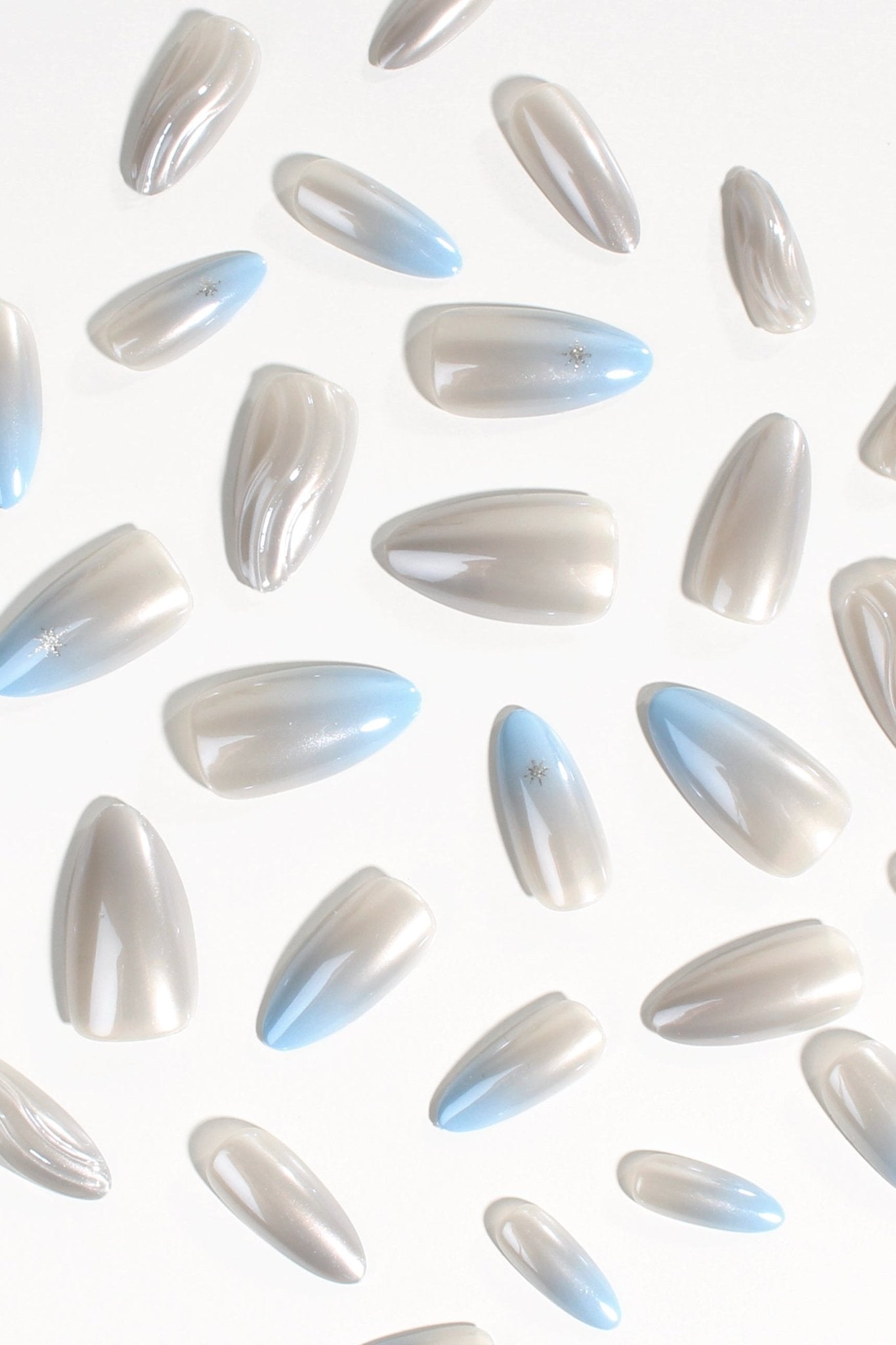 Silver Tide | Soft & Durable Press - On Nails - PhishStones Products