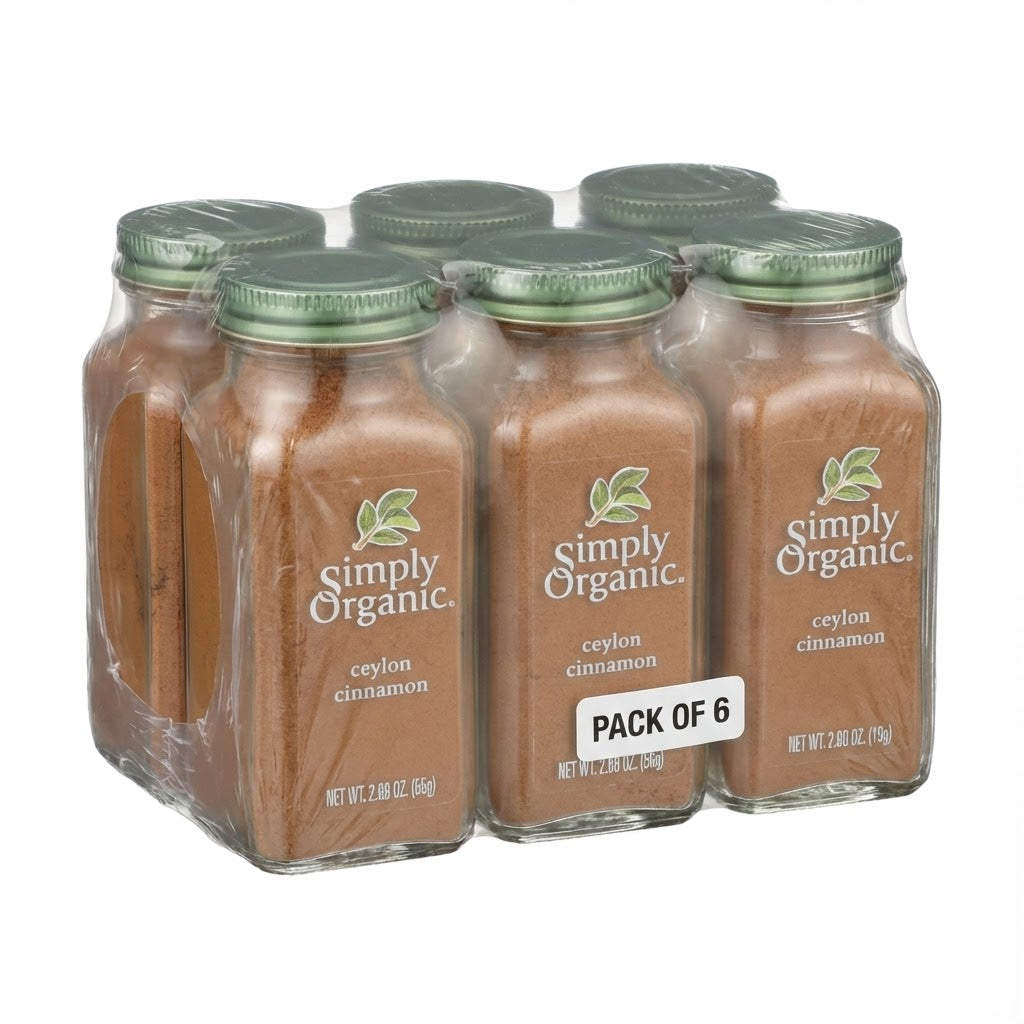 Simply Organic Ceylon Cinnamon - Premium Ground Spice, 2.08 oz (Pack of 6)