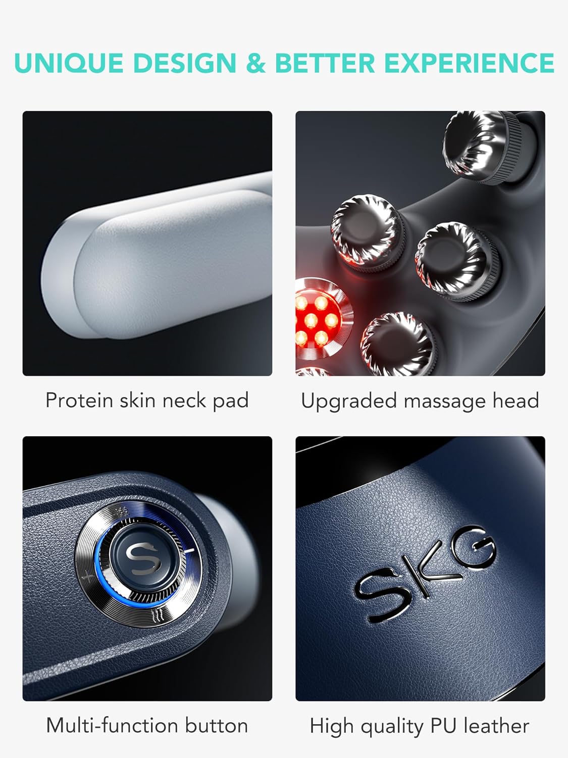 SKG Neck TENS unit with Heat Therapy and Pulse Technology - PhishStones Products