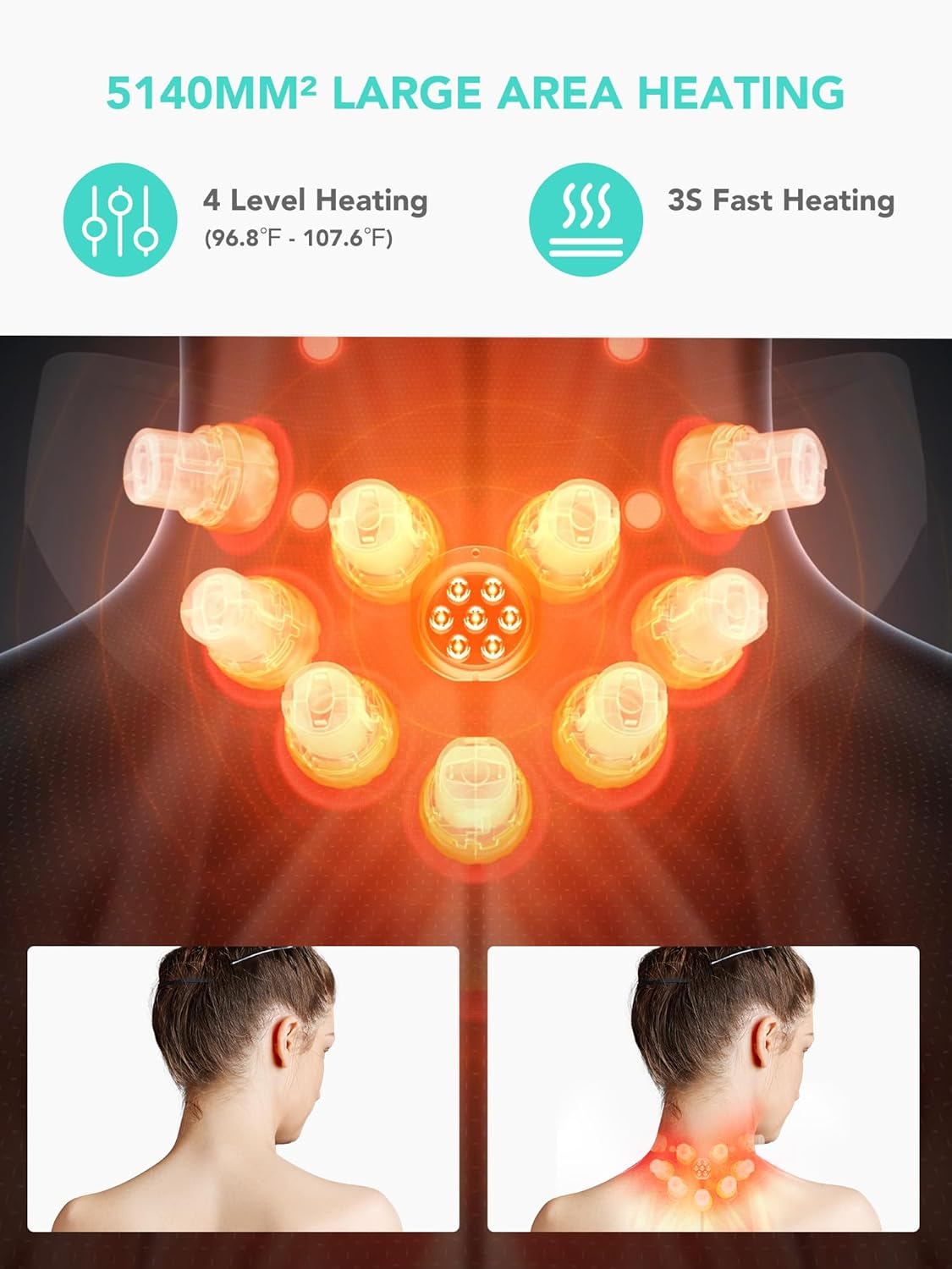 SKG Neck TENS unit with Heat Therapy and Pulse Technology - PhishStones Products
