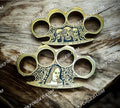 Skull & Portrait Hand Engraved Brass Knuckle Collection - PhishStones Products